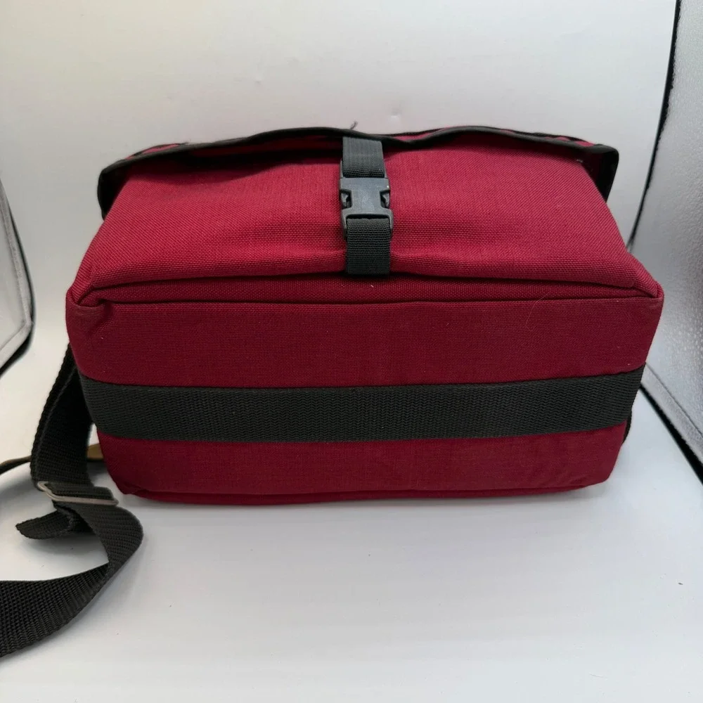 Tamrac Vintage Red Canvas Camera Bag Padded Shoulder Strap Made in USA